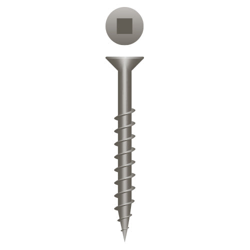 #8 Strong-Point Flat Head 8 x 1, SQ, Plain and Lubed