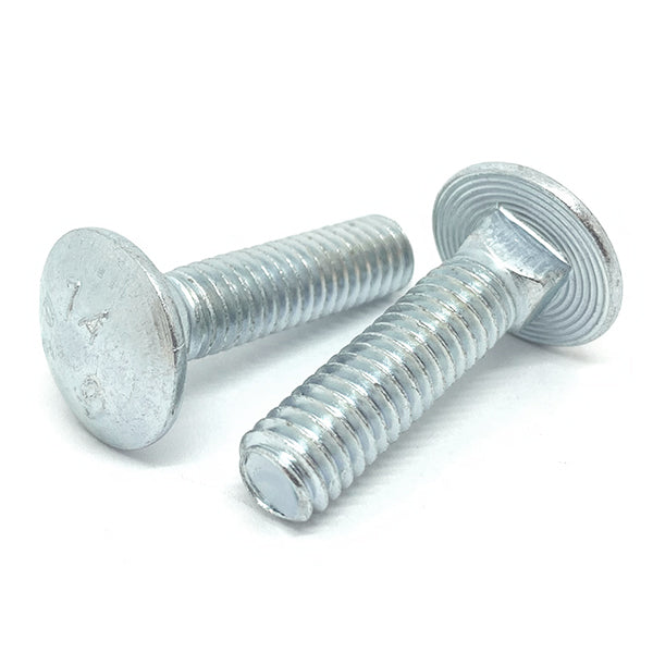 1/4-20x3" A307 Grade A Carriage Bolts Zinc