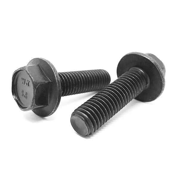 M6-1.0x20 Class 8.8 Hex Flange Bolts Plain & Oil