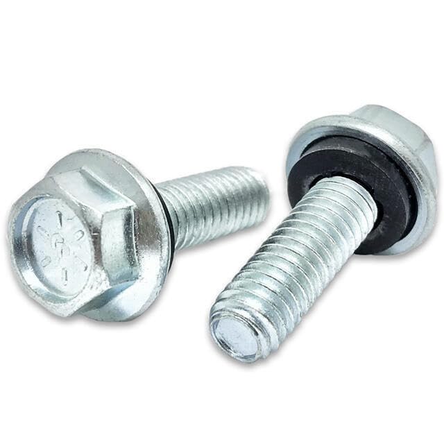 3/8-16x1-1/2" Grade 8 Serrated Hex Flange Bolts Zinc Clear