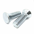 7/16-14x2-1/2" #3 Flat Round Head Grade 5 Plow Bolts Zinc