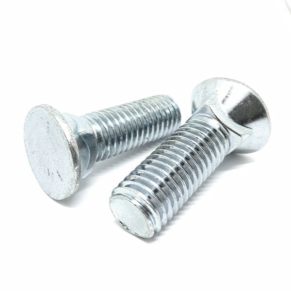 5/8-11x3" #3 Flat Round Head Grade 5 Plow Bolts Zinc