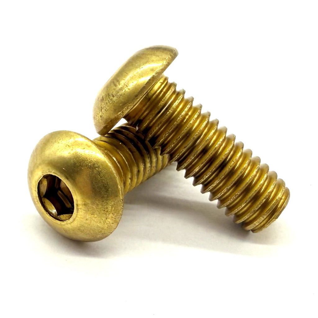 #10-32x1/2" Brass Button Head Socket Cap Screw