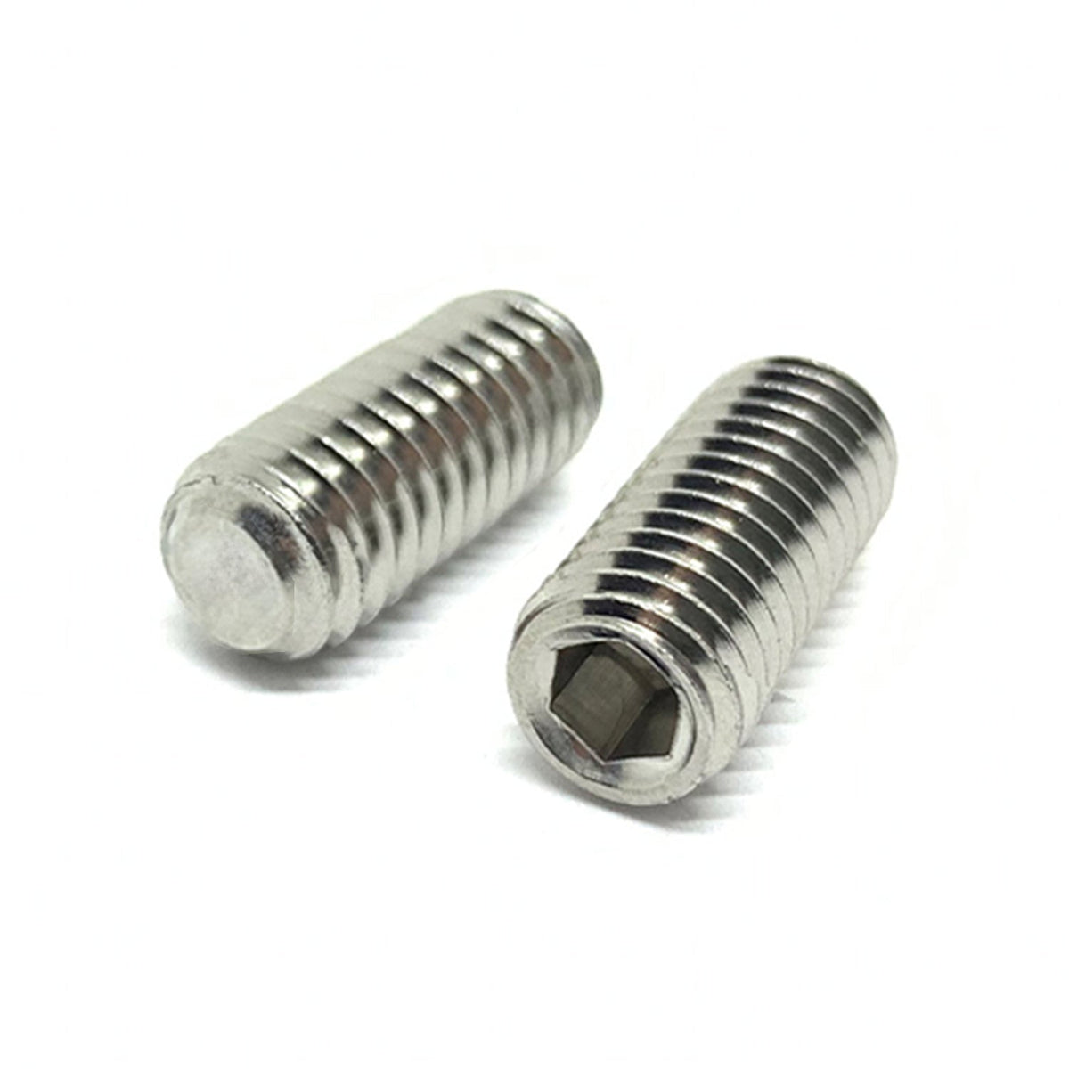 M5-0.80x8 Stainless Steel A2 Flat Point Allen Socket Set Screws
