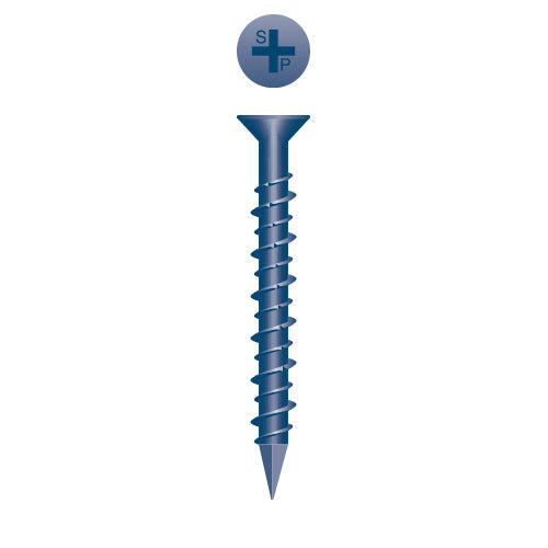 #1/4 Strong-Point Flat Head 1/4 x 4, PH, Hi-Low, Blue Ceramic Finish
