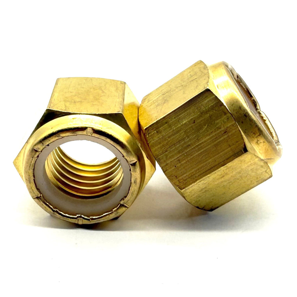 1/2"-20 Brass Nylon Insert Locknut
