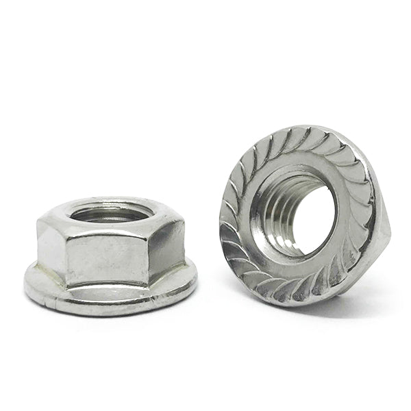 M10-1.5 A4-70 Stainless Steel Serrated Hex Flange Nut