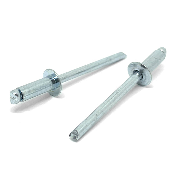 3/16" Dia 5/8"-3/4" (612)   Grip - Dome Head Blind Rivets Steel/Steel Mandrel Zinc