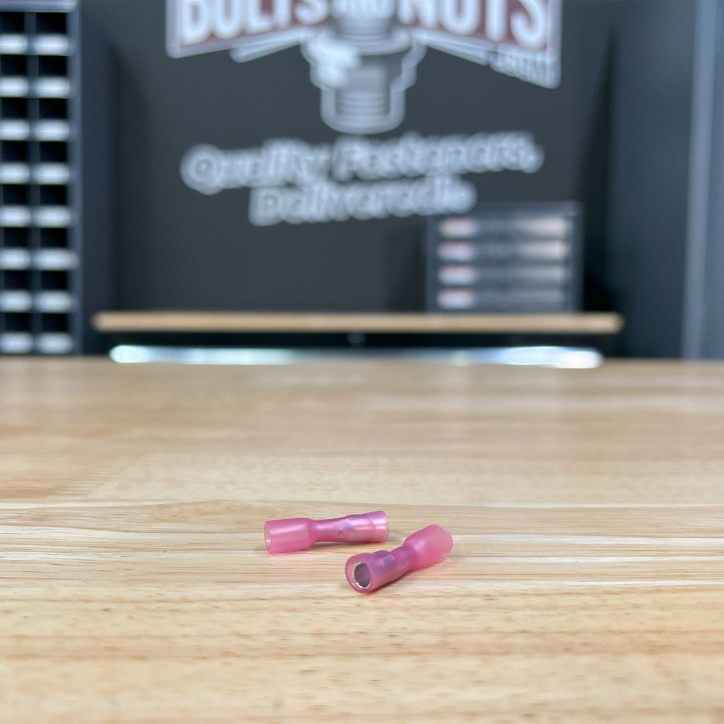 Red Heat Shrink Marine Grade Female Bullet Connectors, AWG 22-18