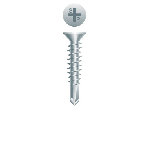 #10 Strong-Point Flat Head 10-16 x 3, PH, Zinc