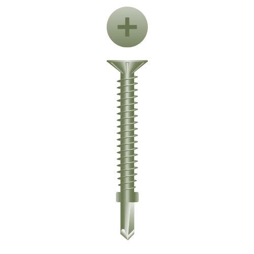 #8 Strong-Point Flat Head 8-18 x 1-1/2, PH, Zinc
