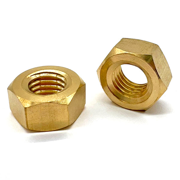 5/16"-18 Brass Finished Hex Nuts