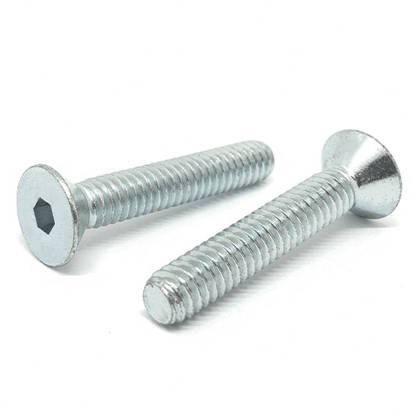 M12-1.75x40 Class 12.9 Alloy Flat Socket Head Cap Screws Zinc
