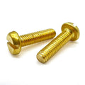 #10-32x1-1/4" Brass Slotted Fillister Machine Screws