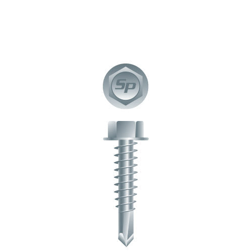 #14 Strong-Point Hex Washer Head 14 x 1, Zinc