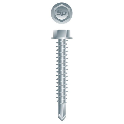 #14 Strong-Point Hex Washer Head 14-14 x 5, Zinc