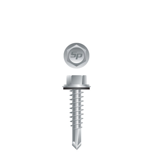 #12 Strong-Point Hex Washer Head w/Washer 12-14 x 3/4, Strong-Shield