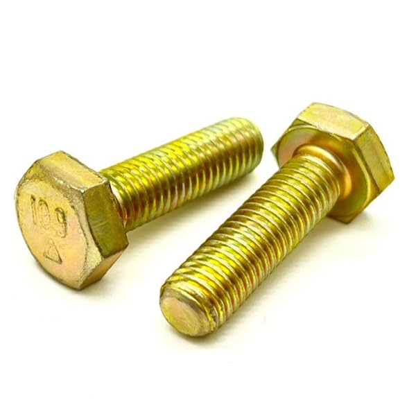 M12-1.75x25 Class 10.9 Hex Cap Screws Zinc Yellow