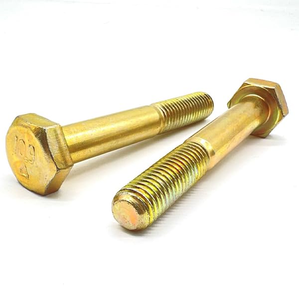 M12-1.75x75 Class 10.9 Hex Cap Screws Zinc Yellow