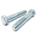 3/8-24x2-3/4 Hex Cap Screws Grade 5 Bolts Zinc Clear