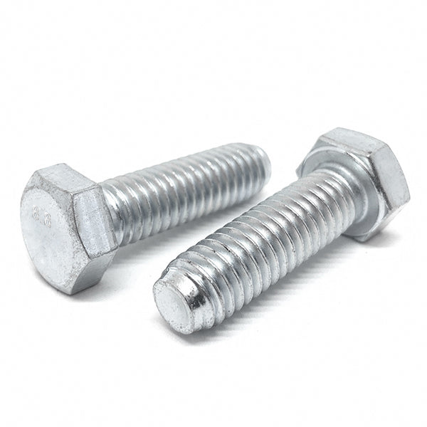 M10-1.25x16 Class 8.8 Hex Cap Screws Zinc Clear