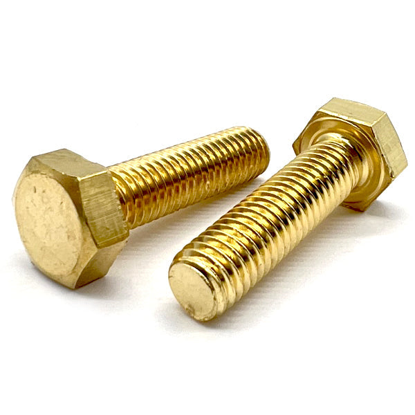 5/16-18x1/2" Brass Hex Tap Bolts Full Thread