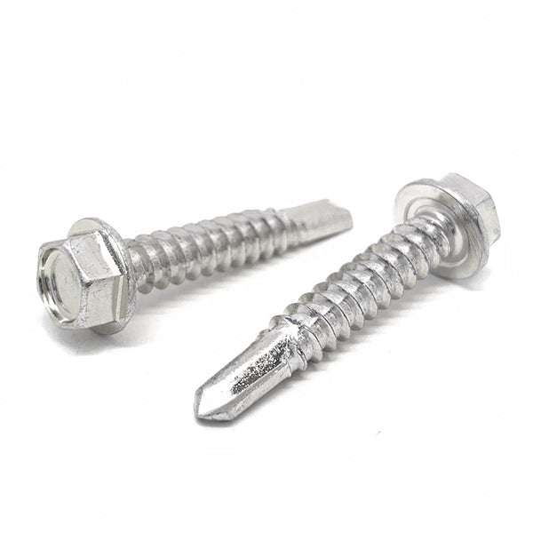 #10x5/8"Stainless Steel Unslotted Hex Washer Head #3 Point Self Drilling Screws