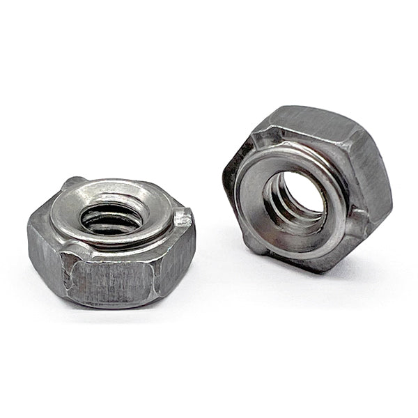 M6-1.0 3 Prong Short Pilot Hex Weld Nuts