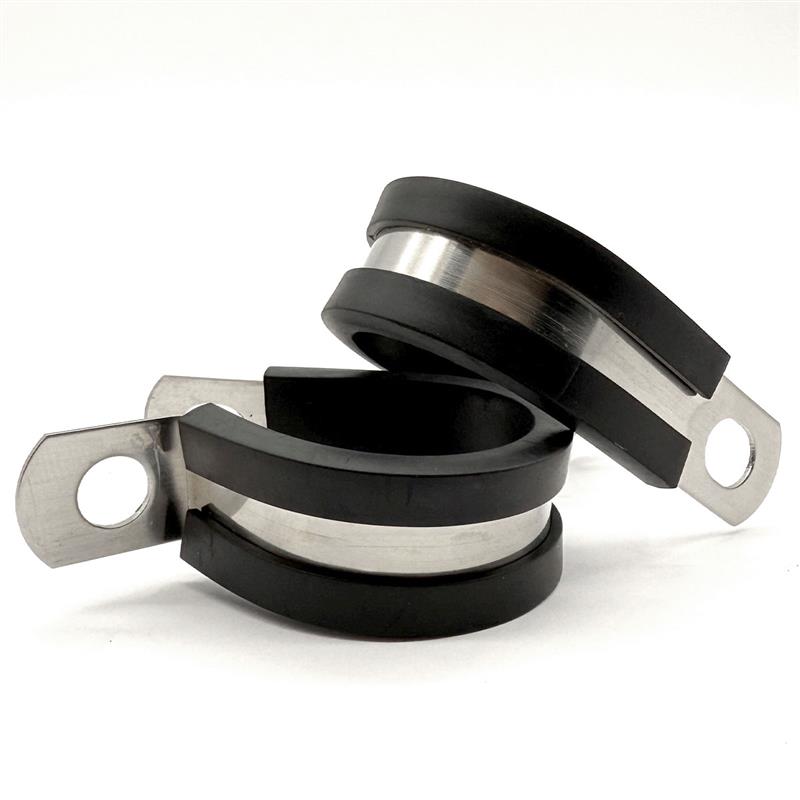 7/8" Stainless Steel Rubber Insulated Medium Duty Cable Clamp