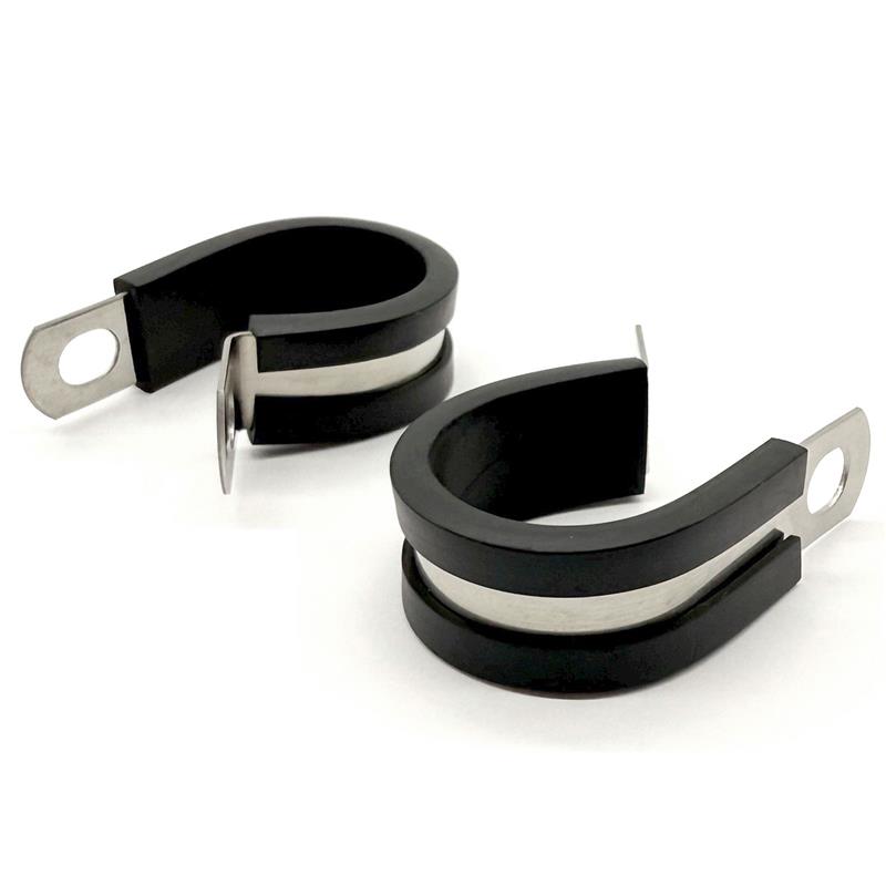3/4" Stainless Steel Rubber Insulated Medium Duty Cable Clamp
