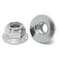 M5-0.8 A2-70 Stainless Steel Nylon Insert Hex Flange Lock Nuts