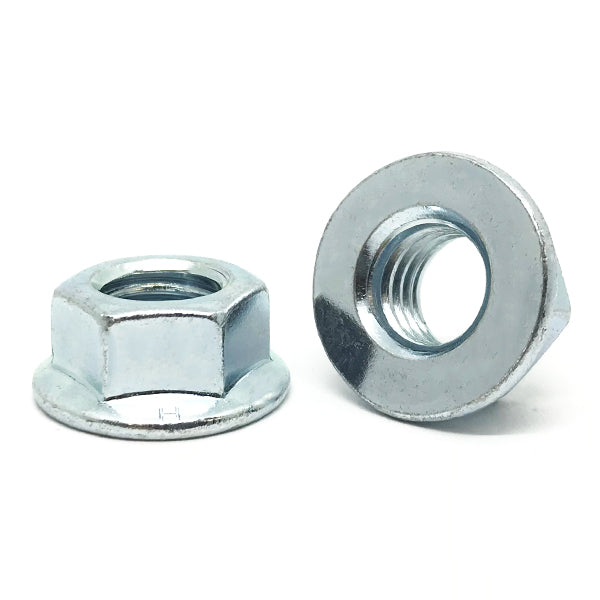 M6-1.0 Class 8 Hex Flange Nuts Zinc Clear