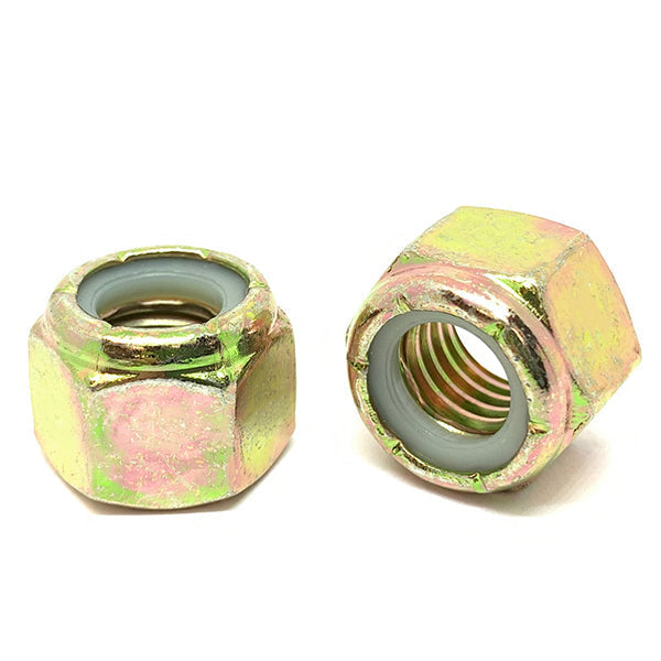7/8"-14 Grade 8 Hex Nylon Insert Lock Nuts Zinc Yellow