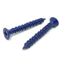 1/4x4" Phillips Flat Head Concrete Screws Piercing Point Blue Finish