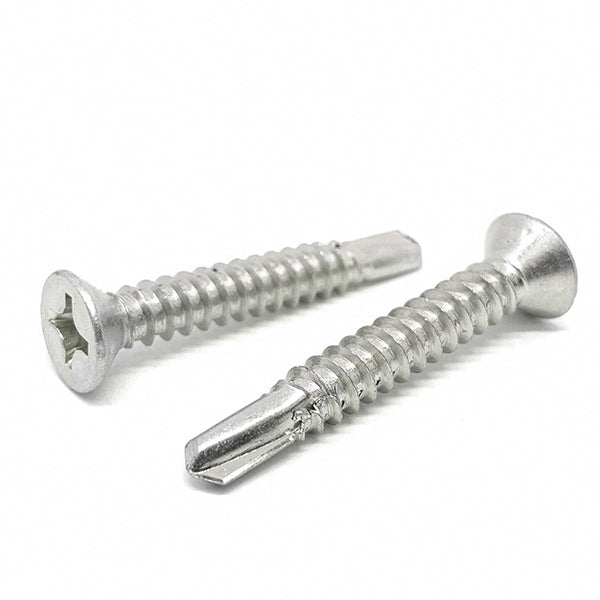 #10x1" Stainless Steel Phillips Flat Head #3 Point Self Drilling Screws