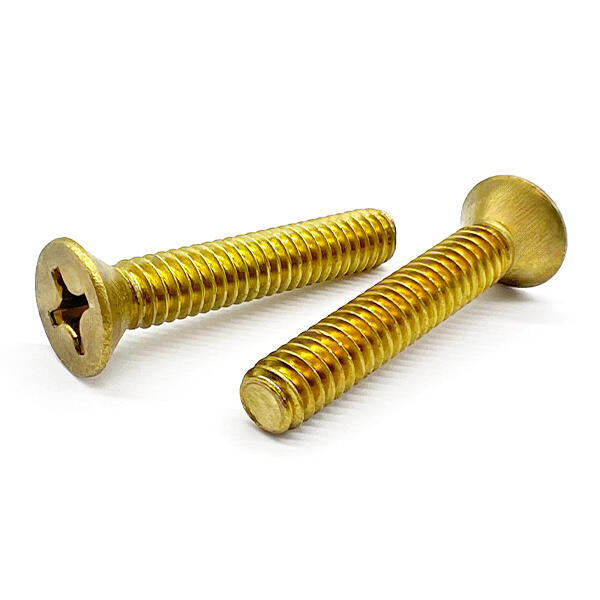 5/16"-18x1" Brass Phillips Flat Head Machine Screws