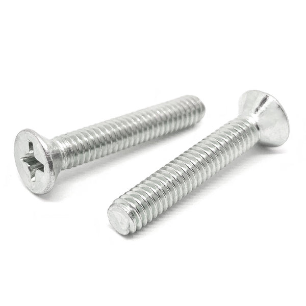 5/16-18x2-1/4" Stainless Steel Phillips Flat Head Machine Screws Steel