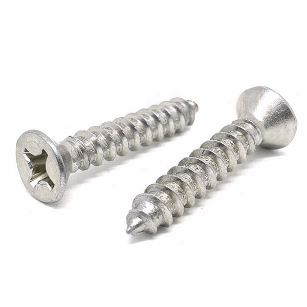 #10-12x1" 316 Stainless Steel Phillips Flat Head Type A Self Tapping Screws