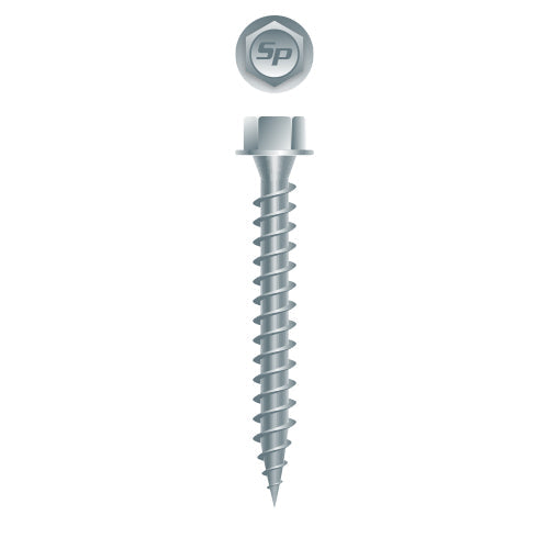 #10 Hi-Strong-Point Hex Washer Head w/ Washer 10-14 x 1, Hi-Low, Type '17', Strong-Shield