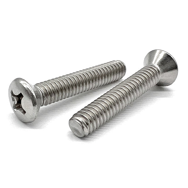 #8-32x2-1/2" 18-8 Stainless Steel Phillips Oval Head Machine Screws