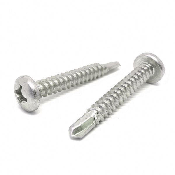 #8x2" Stainless Steel Phillips Pan Head #2 Point Self Drilling Screws
