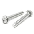 #6-32x3/8" 410 Stainless Steel Internal Tooth Sems Phillips Pan Head Machine Screws