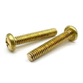 #8-32x3/8" Brass Phillips Pan Head Machine Screws