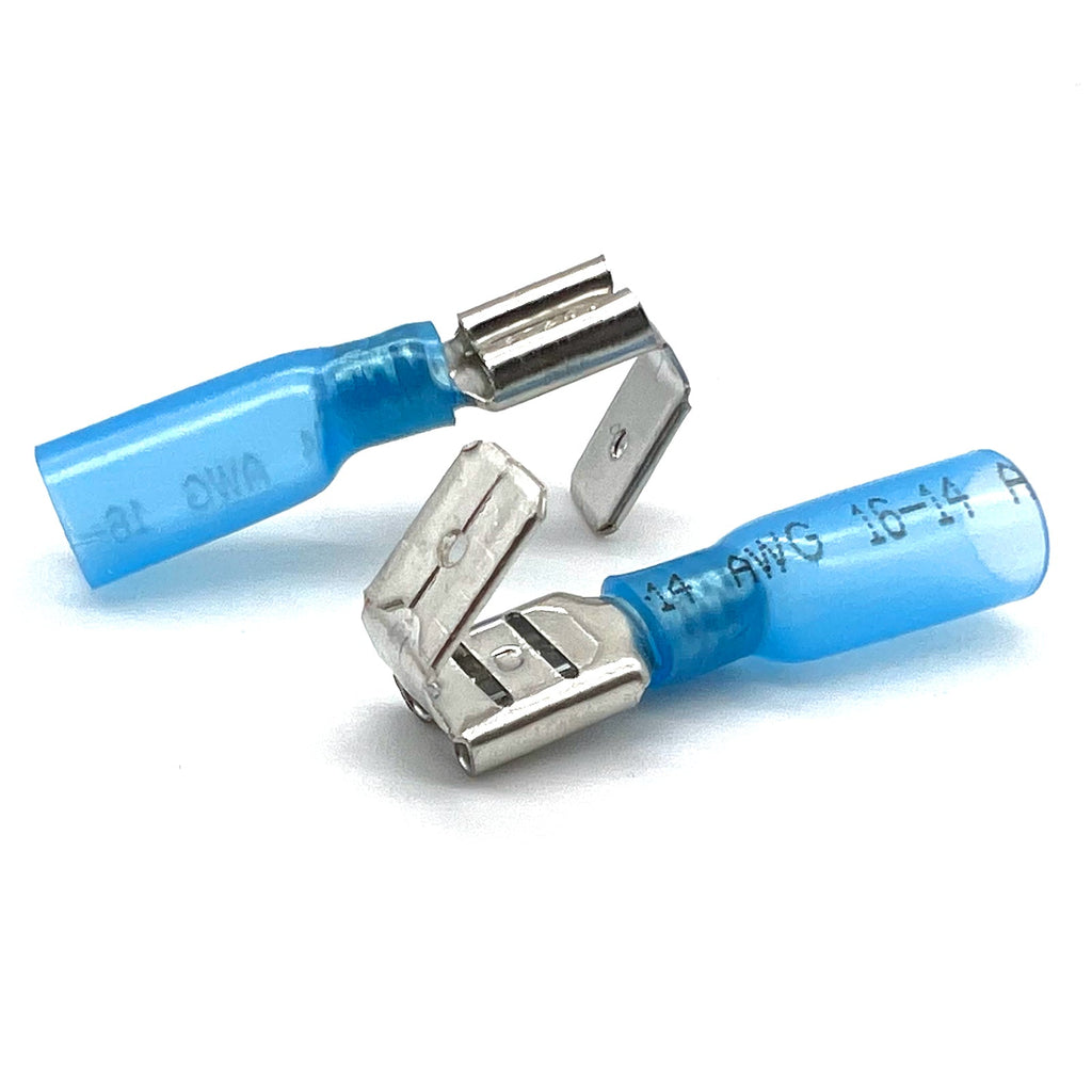 Blue Heat Shrink Marine Grade Piggy Back Connectors, AWG 16-14