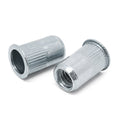 #10-32 (.020-.130) Aluminum Small Flange Knurled Body Rivet Nut