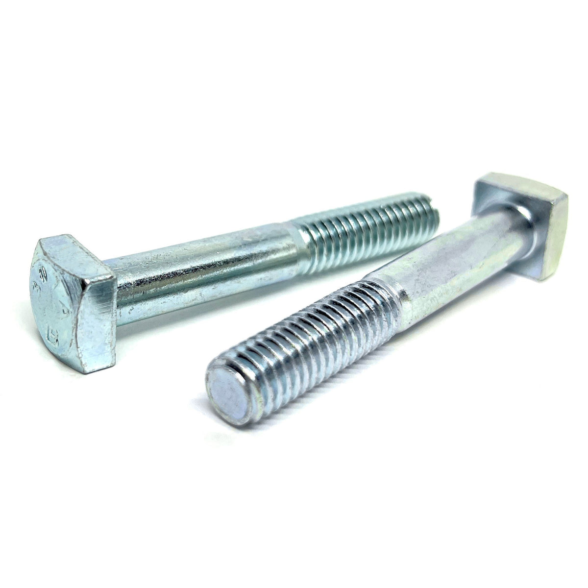 1/2"-13x2" Square Head Bolts Grade A307 Zinc Clear