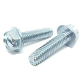 #10-32x5/8"   Slotted Hex Washer Head Type F Thread Cutting Screws Zinc
