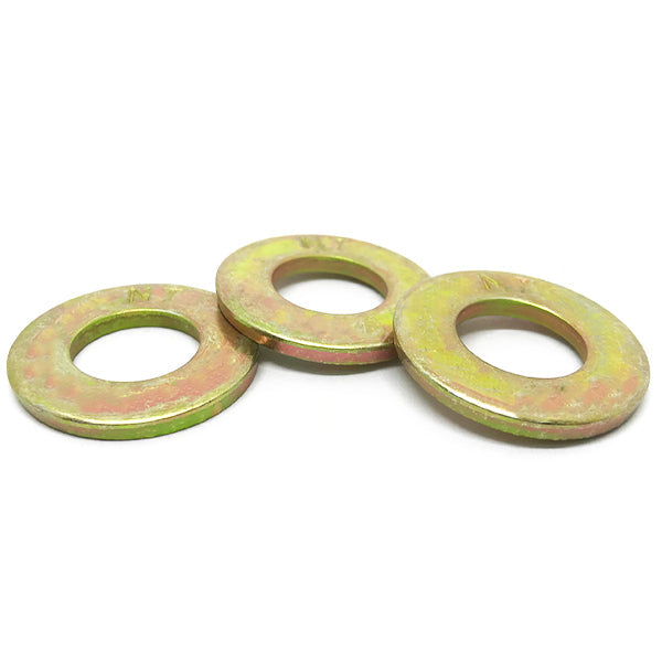1/2" USS Grade 8 Flat Washers Zinc Yellow