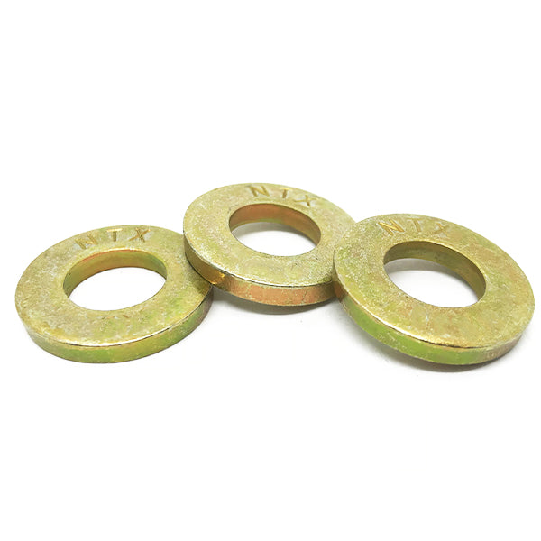 7/8" USS Grade 8 Extra Thick Flat Washers Zinc Yellow