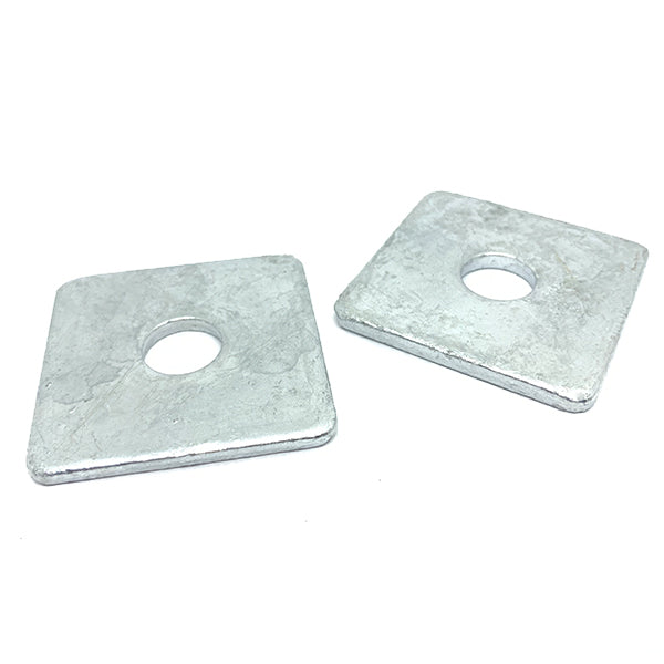 1/2 X 1-1/4" Square Beveled Washer Malleable Iron Hot Dip Galvanized